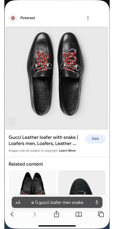 gucci loafers snake|Gucci Men's Brixton Snake.